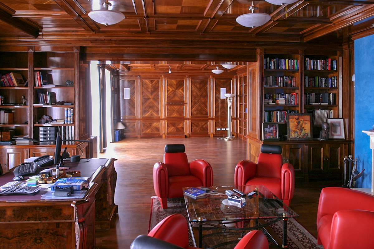 Classic interior with wood paneling